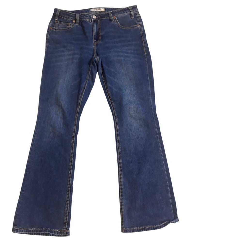Rock & Roll Denim Riding Jeans Womens 32 Blue  Mid Rise Bootcut Stretch